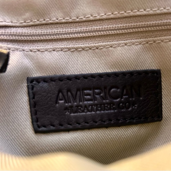 * American Leather Co Liberty Black Leather Shoulder Bag *